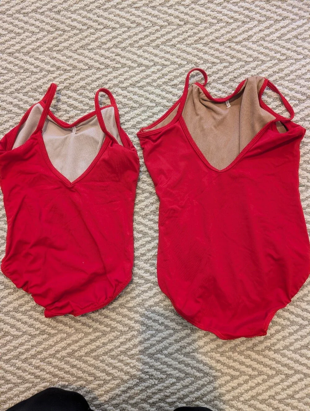 Girls' Red Ballet Leotard- Pinch Front -Revolution Dancewear
